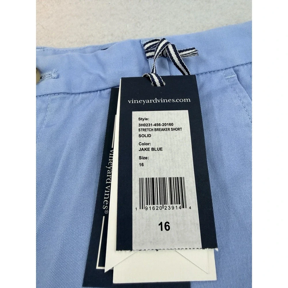 Vineyard Vines Boys Performance Stretch Breaker Shorts Jake‎ Blue Size 16 NWT